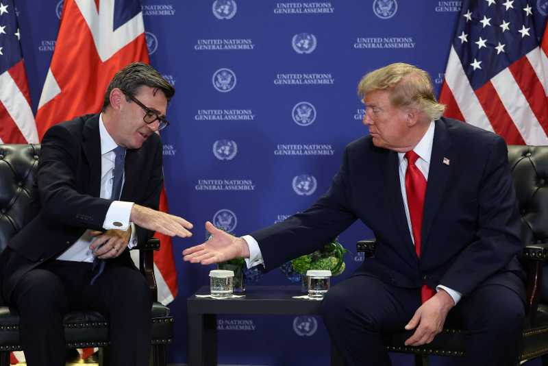 Trump salută relațiile 'mai bune' cu Marea Britanie sub conducerea lui Burnham